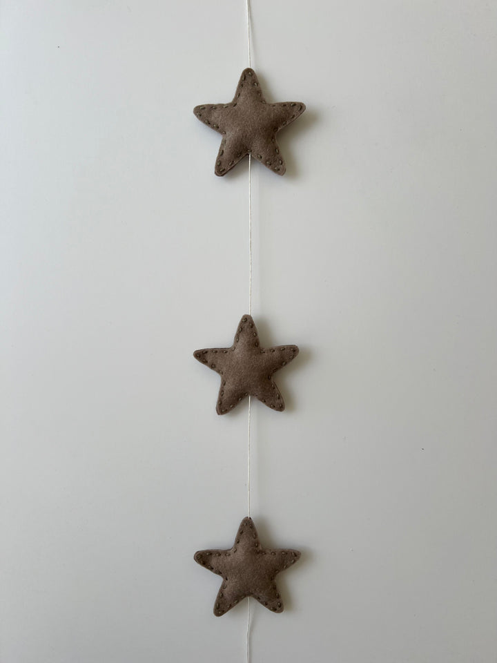 Girlande Sterne beige
